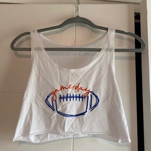 Orange and Blue Gameday Crop Top
